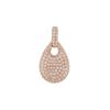 Image 1 : Pave-Set Pear-Shape Diamond Slider W/ Chain In 14K Rose Gold | 420894