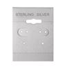 Image 1 : "Sterling Silver" Earring Cards 1.5"X2"- Plastic With Velour Flocking In Center. 100 Cards Per Pack.