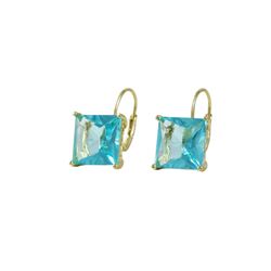 Sterling Silver CZ Lever Back Earrings