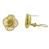 Image 1 : Gold Tone Sterling Silver Flower With CZ Post Clip Earrings- 21M