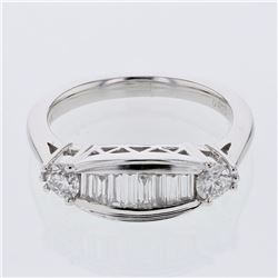 Channel-Set Diamond Ring  In 18K White Gold | 266127