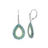 Image 1 : SS SWISS BLUE TOPAZ / PERIDOT / DIA LEVERBK EARRINGS (#7134MUL)