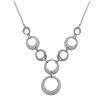 Image 1 : Sterling Silver-CZ Circle Necklace