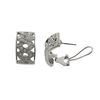 Image 1 : Silver Tone Brass With Crystal Post Clip Earrings -0.87