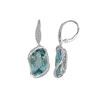 Image 1 : SS SKY BLUE TOPAZ / WHITE TOPAZ LEVERBK EARRINGS (#10231MUL)