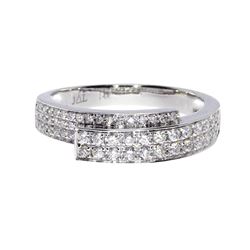 14K White Gold Diamond Fashion Band