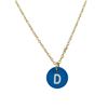 Image 2 : Enamel Initial Disc On Gold Plated Brass Chain