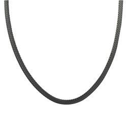 Black Stainless Steel Magnet Mesh Necklace