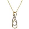 Image 1 : Sterling Silver Two Tone Infinity Pendant