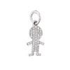 Image 1 : Genuine White Diamond Boy Pendant Without Chain In 14K White Gold |438328