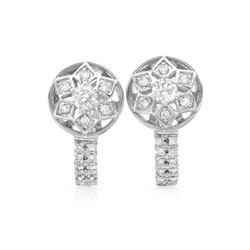 Round Fashion Diamond Earrings In 14K White Gold | 289175
