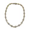 Image 1 : Two Tone Sterling Silver Oval Link Necklace