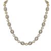 Image 2 : Two Tone Sterling Silver Oval Link Necklace