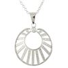 Image 1 : Sterling Silver Line Design CZ Pendant-32M