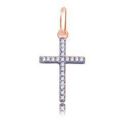 Cross Diamond Pendant In 14K Rose Gold |438328