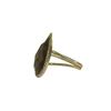 Image 2 : Smoky Quartz Semi Precious 13X20 Faceted Teardrop Stone, Gold Plated Sterling Silver CZ Adjustable R