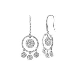 SILVER CUBIC ZIRCONIA EARRINGS (#7449CZ-AAAA)