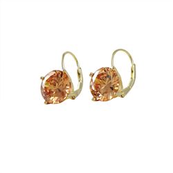 Sterling Silver CZ Lever Back Earrings