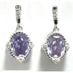 Sterling Silver-Tanzanite Earrings