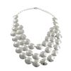 Image 1 : Three Row Silver Matte Disc Necklace-17