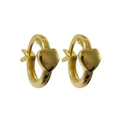Heart Sterling Silver Earrings Hoop