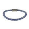 Image 1 : Sapphire Crystal, In Rhodium Over Stainless Steel Mesh Bracelet, 7