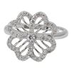 Image 1 : Sterling Silver-Wht Flower Ring