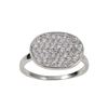 Image 1 : Sterling Silver Oval CZ Ring