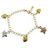 Image 1 : Gold Filled Tri Color Heart And Star Bracelet