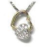 Image 1 : Sterling Silver-TT-Heart CZ Pendant