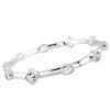Image 1 : FINE SILVER WHITE TOPAZ BANGLE BRACELET (#3790WT)