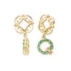 Image 1 : GOLD WHEEL W/ EM/DIA XMAS WREATH DANGLE (#160MUL)