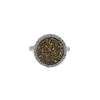 Image 1 : 12Mm Sterling Silver Round Champaign Ring