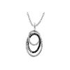 Image 1 : SS BLACK / WHITE DIAMOND PENDANT (#7751D-BLK)