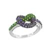 Image 1 : SS AMETHYST / CHROME DIOPSIDE RING(BLACK RHODIUM) - Size 7 (#8903MULBLKRH)