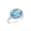 Image 1 : SS SWISS BLUE TOPAZ / WHITE TOPAZ RING - Size 7 (#9721SWWT)