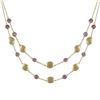 Image 1 : 2 Row Multi Matte Gold Neck