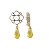 Image 1 : GOLD WHEEL WITH CITRINE TEARDROP DANGLE (#121C)