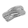 Image 1 : SS DIAMOND RING - Size 7 (#10414D)