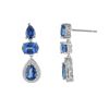 Image 1 : SS KYANITE / WHITE TOPAZ EARRINGS (#8105MUL)