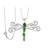 Image 1 : TT SS/YGPLT CHDI / WHITE TOPAZ DRAGONFLY PENDANT (#8394MUL)