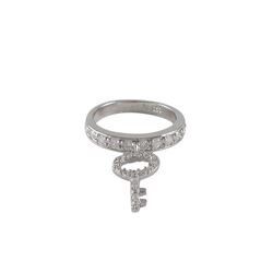 Sterling Silver-CZ Key Ring