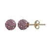 Image 1 : Sterling Silver Light Pink Crystal 6Mm Post Earrings