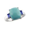 Image 1 : SS TURQUOISE / IOLITE RING - Size 7 (#9854MUL)