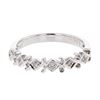 Image 1 : Pave-Set Antique Diamond Band With Milgrain In 18K White Gold | 340208