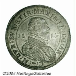 Archduke Maximilian taler 1617, Hall mint Bust