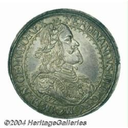 Ferdinand III taler 1657, Vienna mint, Bust