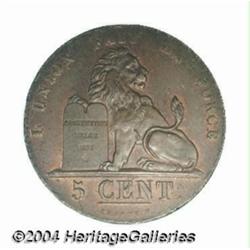 Leopold I 5 centimes 1838 with period,