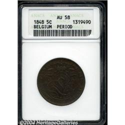 Leopold I 5 centimes 1848, with periods,