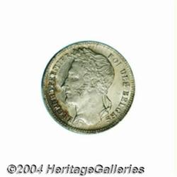 Leopold I 1/4 franc 1834, with Signature, Bust